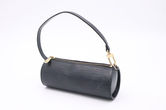 Louis Vuitton Papillon Pouch in Black Epi Leather