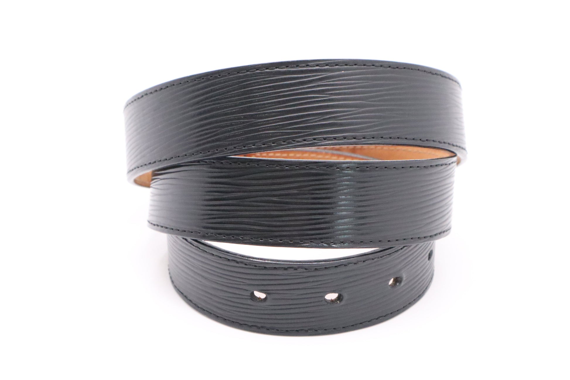 Louis Vuitton Belt in Black Epi Leather