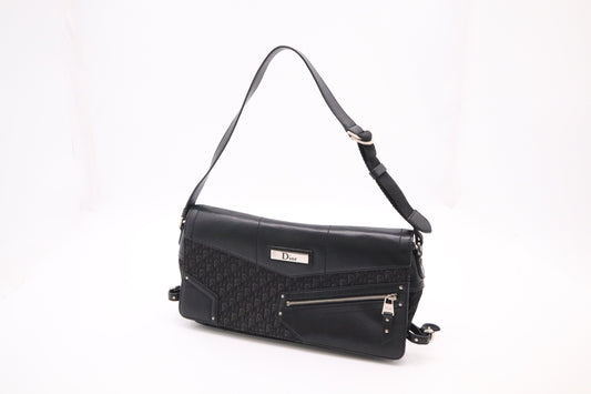 Dior Shoulder Bag in Black Canvas and Leather