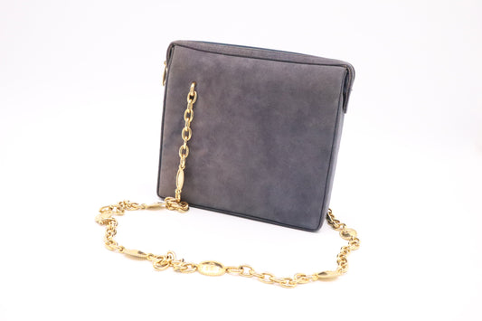 Dior Shoulder Bag in Blue Suede