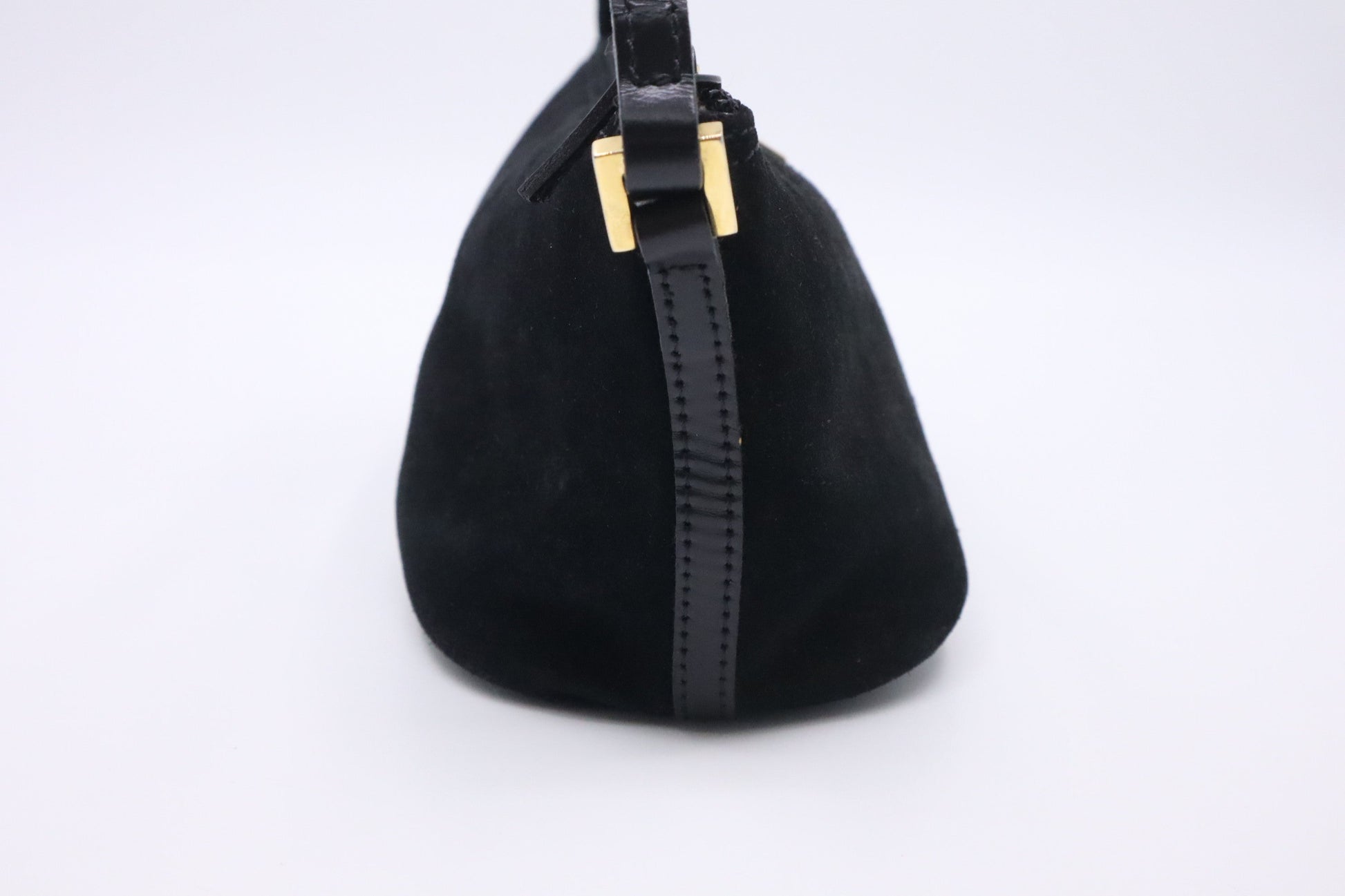 Gucci Boat Bag in Black Suede