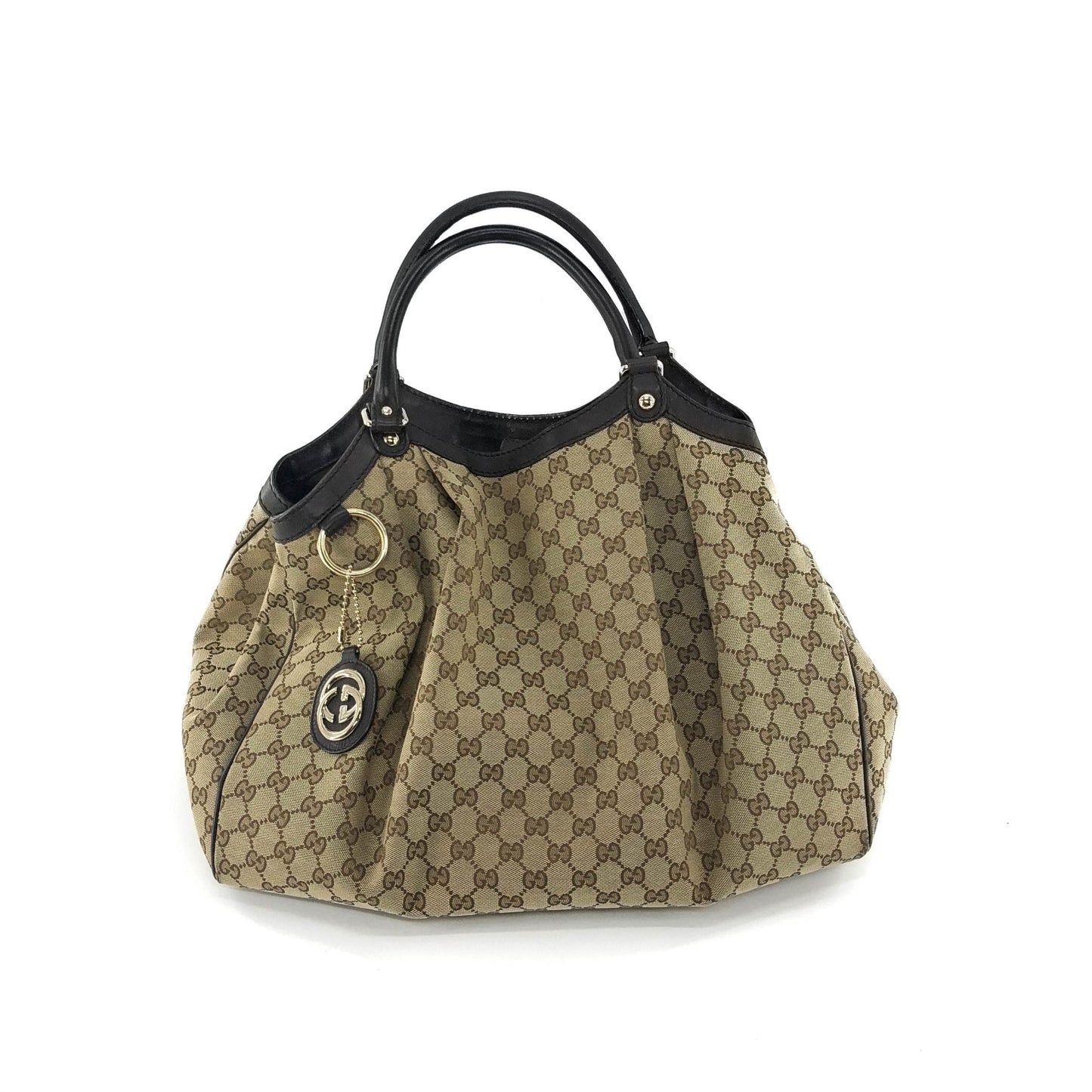 Gucci Leather Canvas Tote