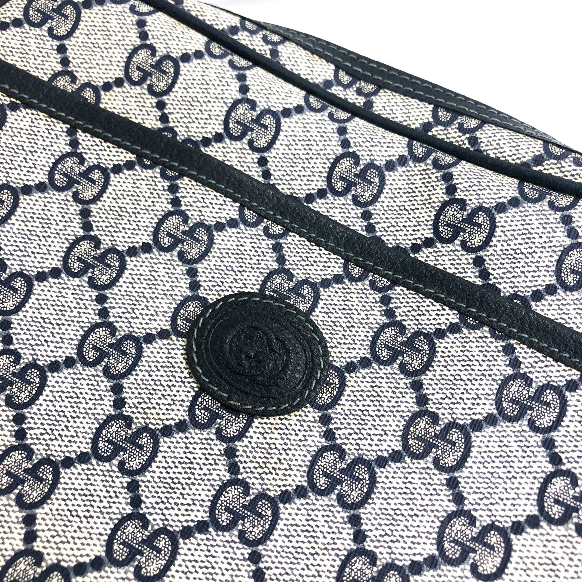 Gucci Leather Canvas Shoulder Bag