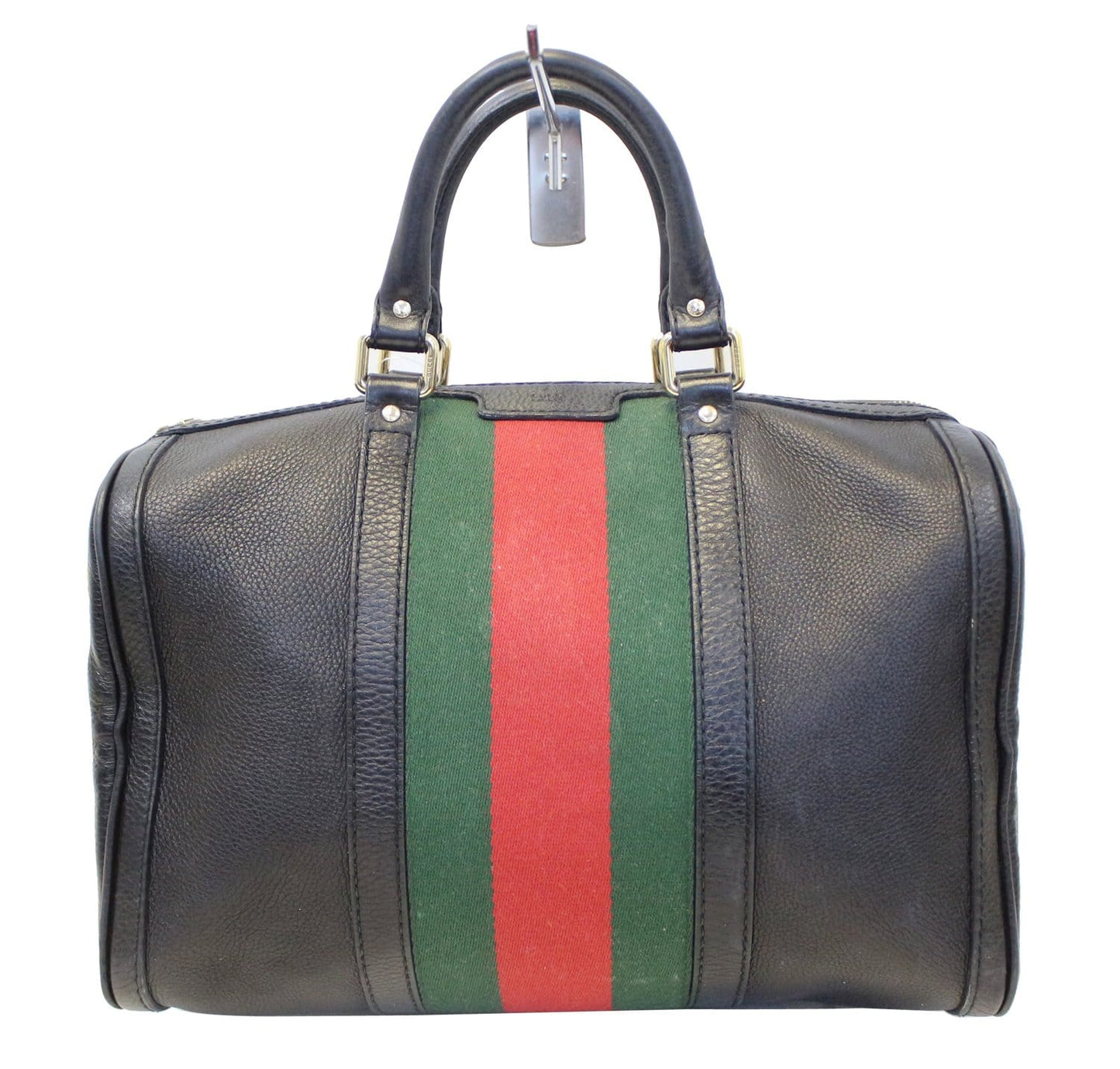 GUCCI Web Medium Boston Bag with Signature Web