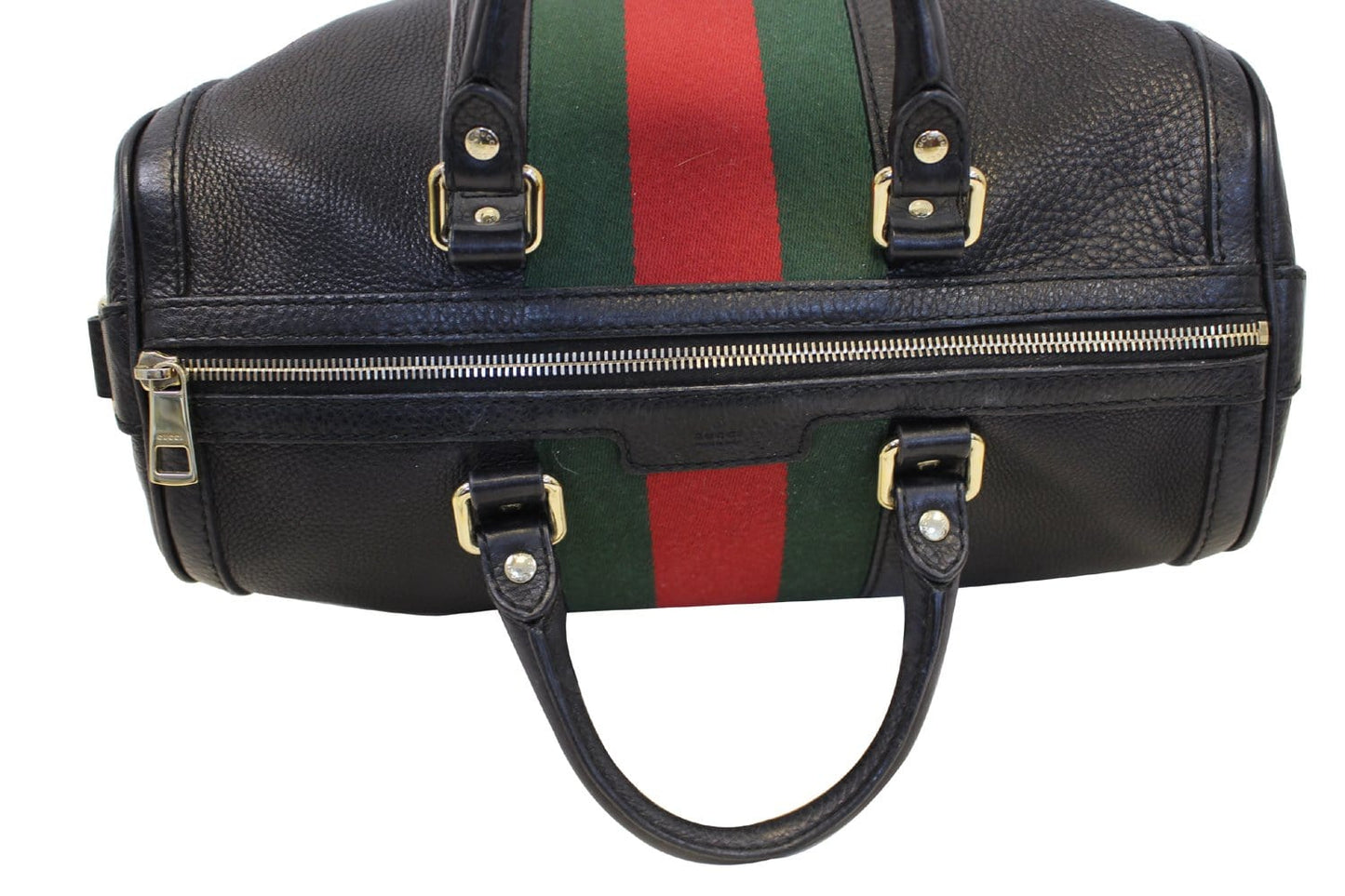 GUCCI Web Medium Boston Bag with Signature Web