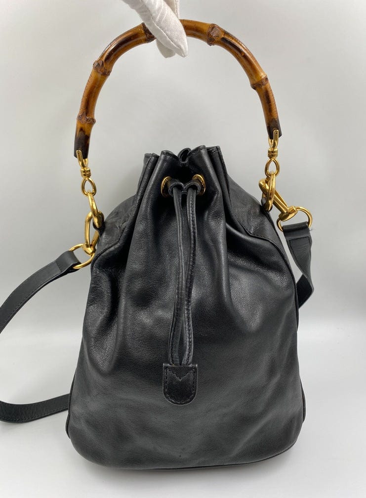 Gucci Bamboo Black Leather Crossbody Style 2