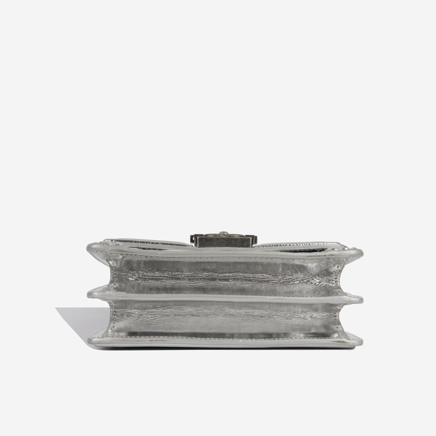 Chanel North South Boy Bag - Silver
