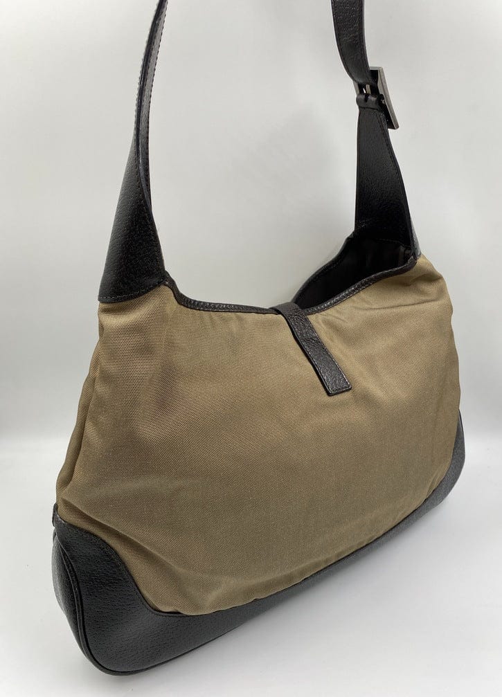 Gucci Jackie Leather Canvas Shoulder Bag Style 11