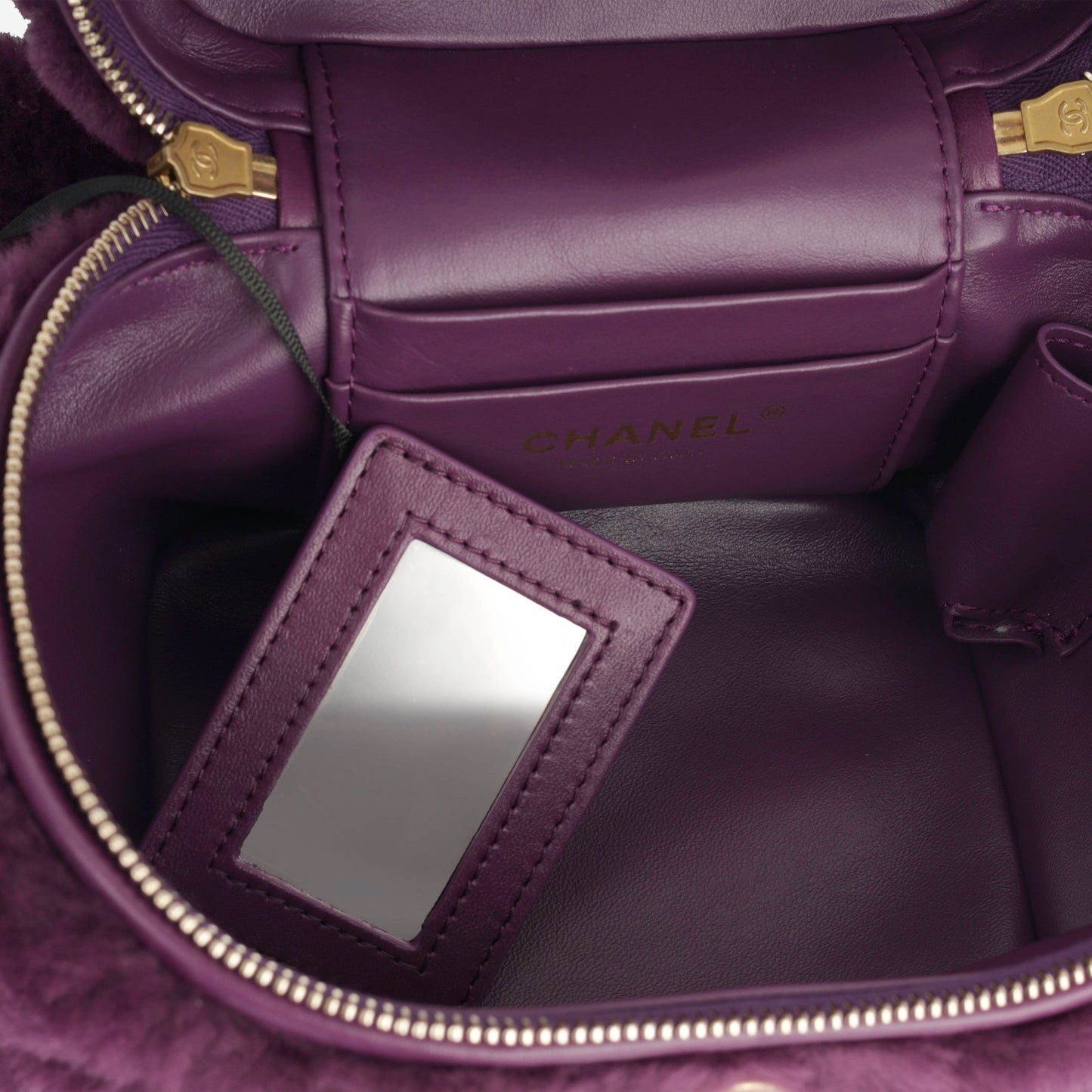 Chanel Shearling Vanity Case