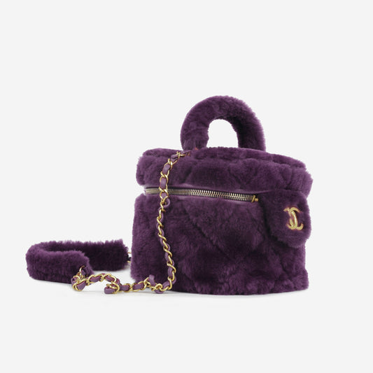 Chanel Shearling Vanity Case