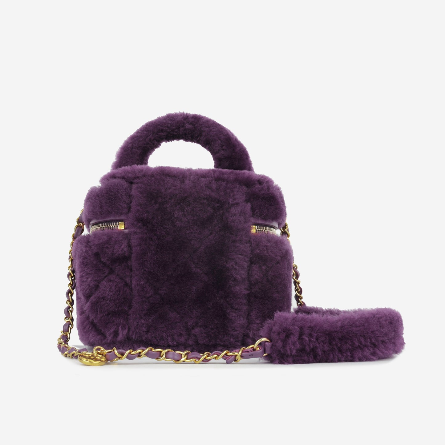 Chanel Shearling Vanity Case
