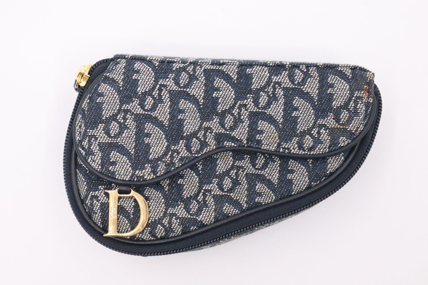 Dior Saddle Pouch in Blue Oblique Canvas