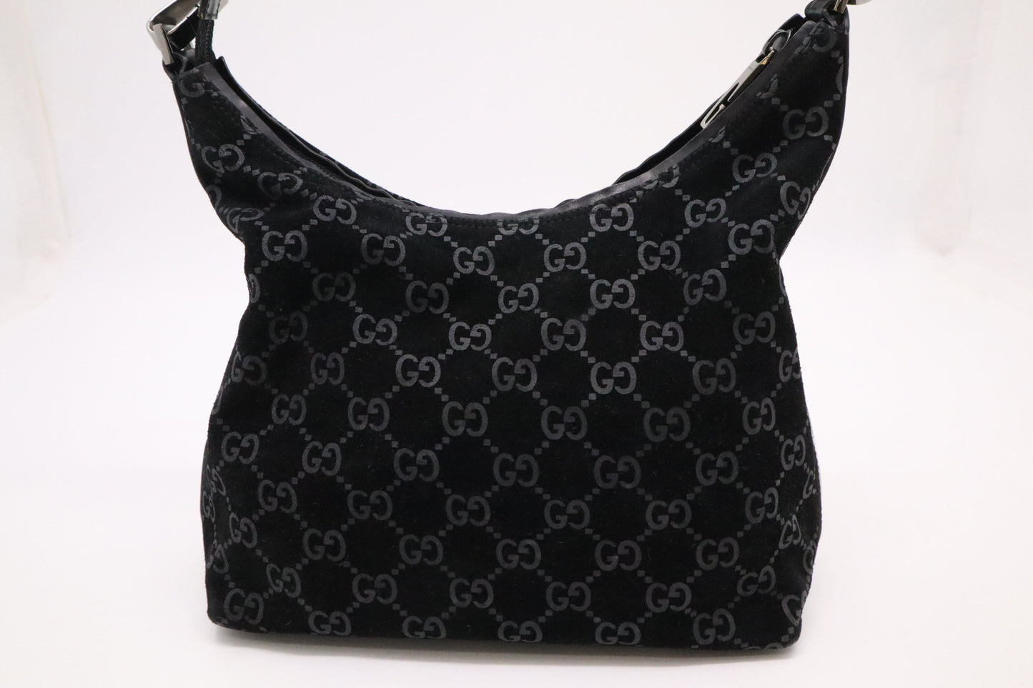 Gucci Shoulder Bag in Black GG Suede