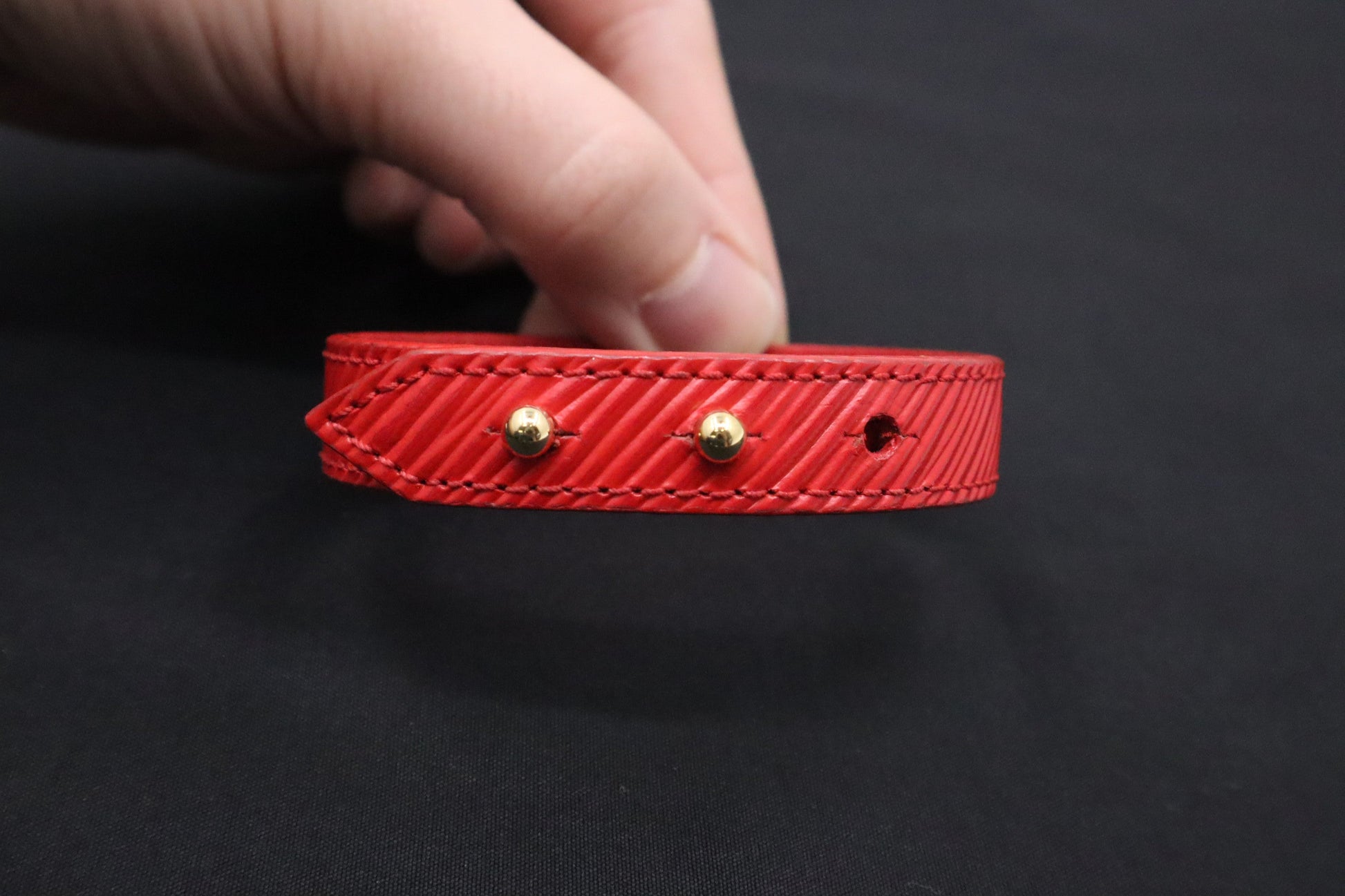 Louis Vuitton Bracelet in Red Epi Leather