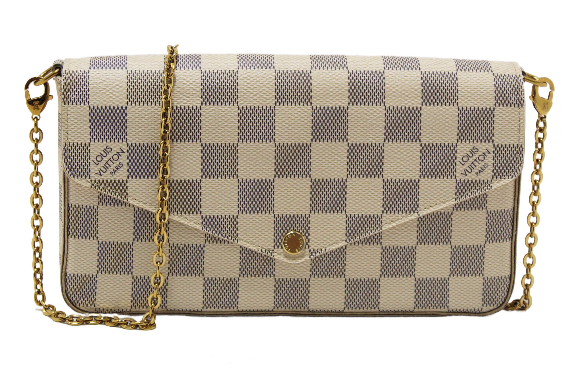 Louis Vuitton Damier Azur Felicie Pochette Crossbody Bag