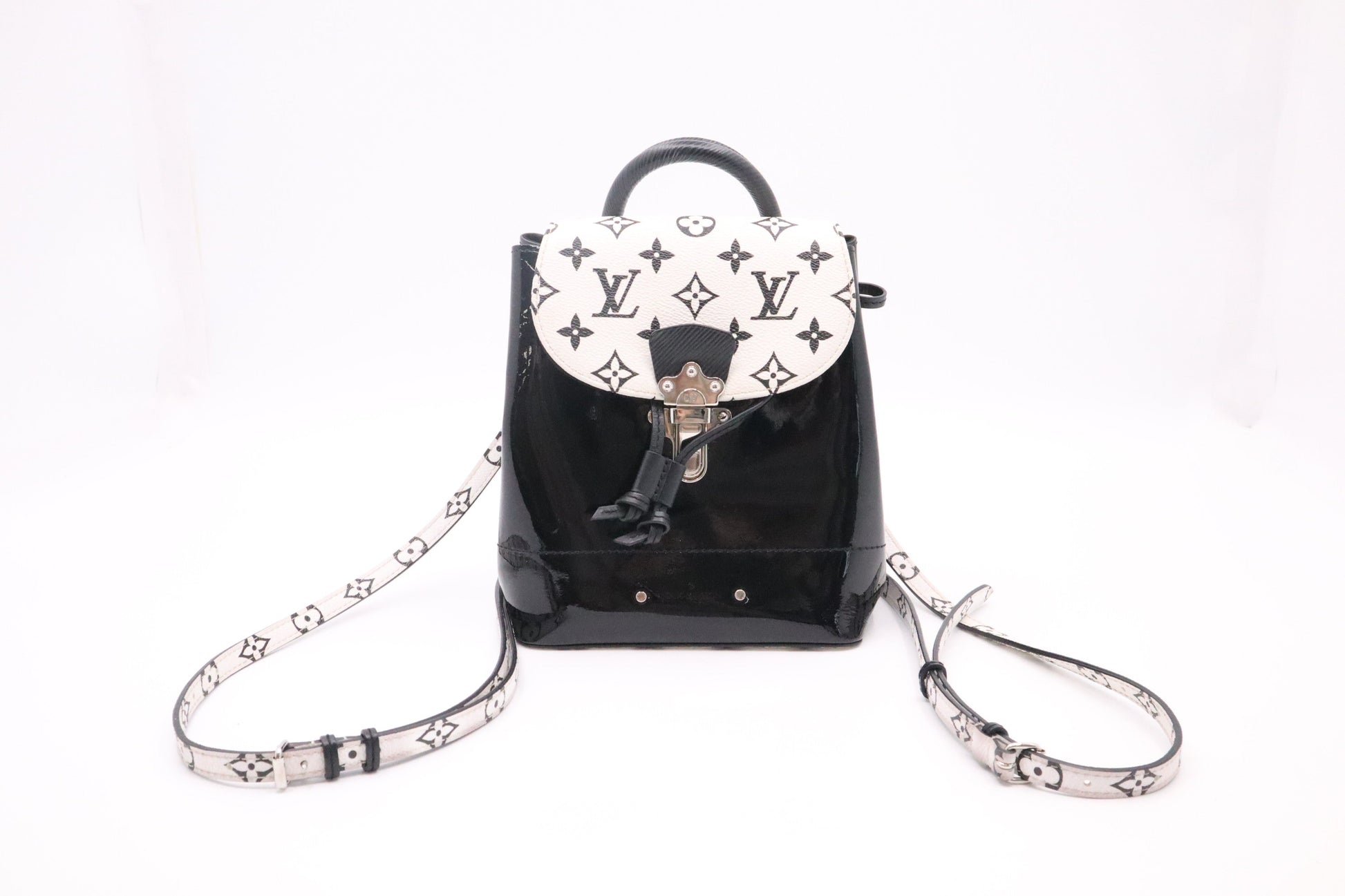 Louis Vuitton Hot Springs in Black & White Monogram Canvas & Vernis