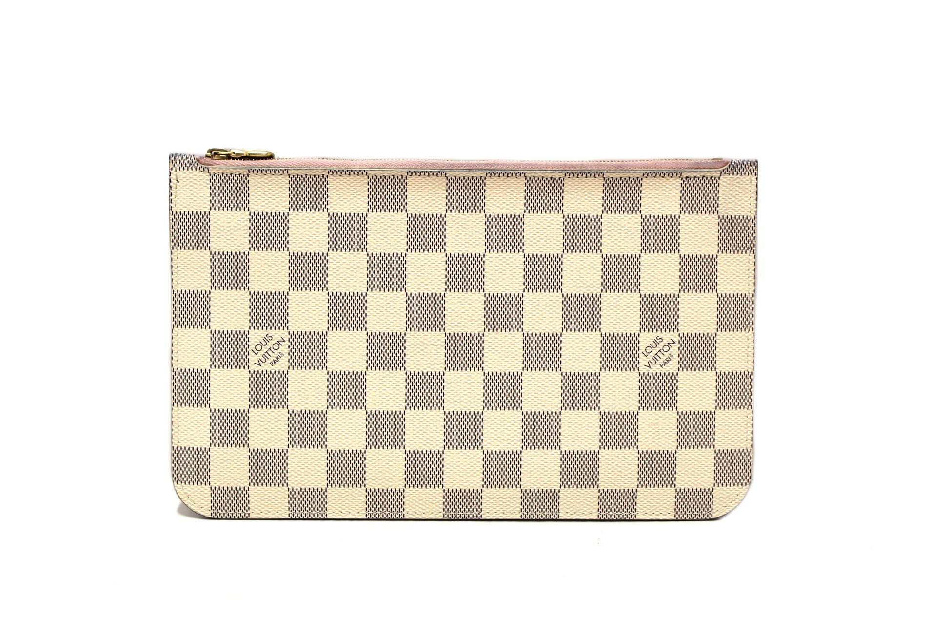 Louis Vuitton Damier Azur Canvas Neverfull Pouch Pochett | Italystation.com - Shop Now at italystation.com
