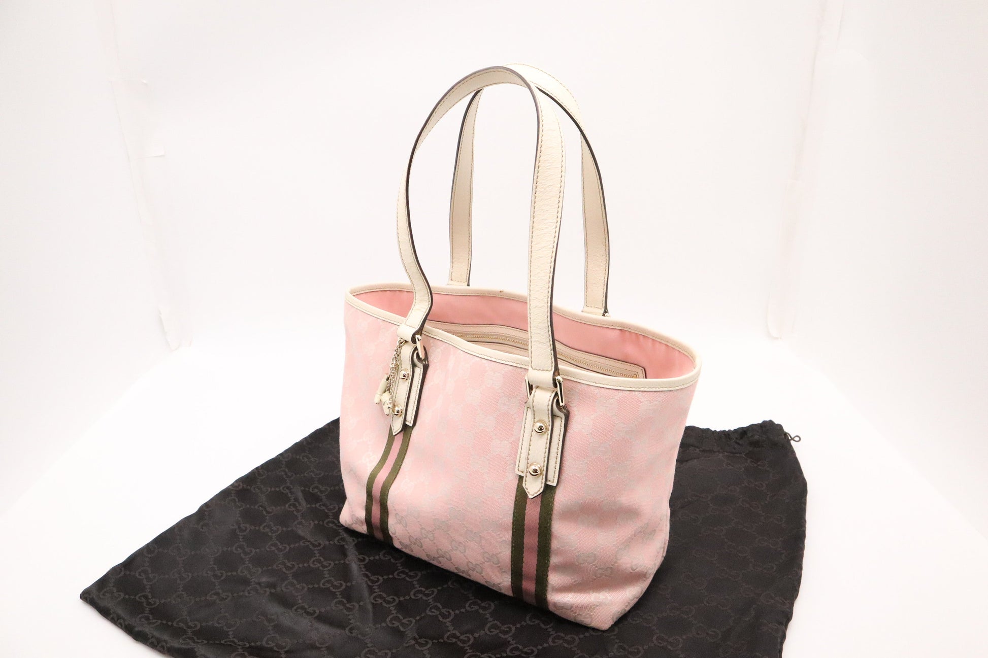 Gucci Small Tote in Pink GG Canvas