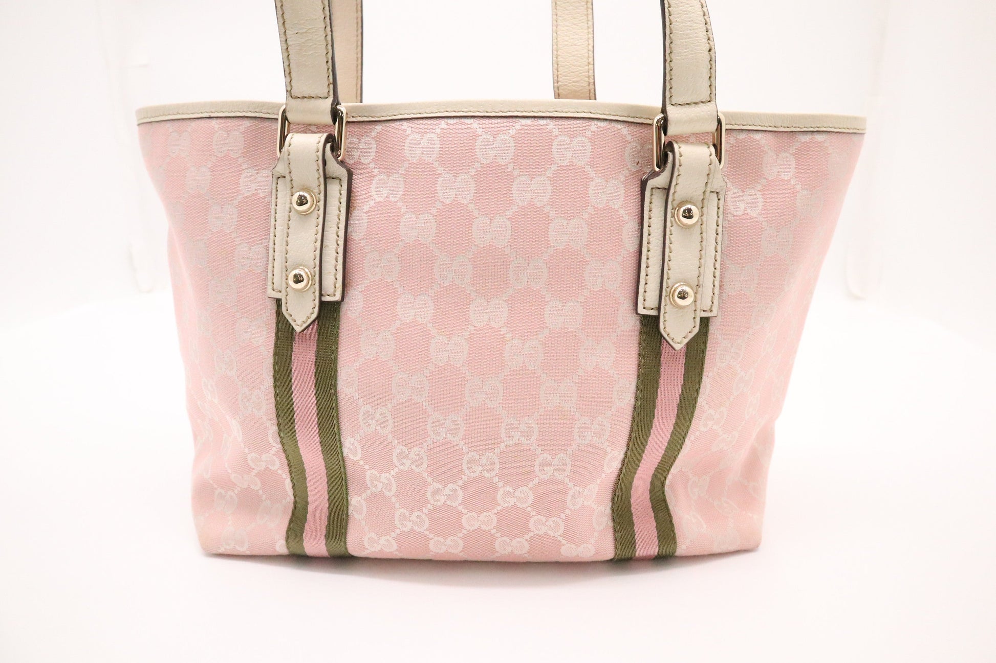 Gucci Small Tote in Pink GG Canvas
