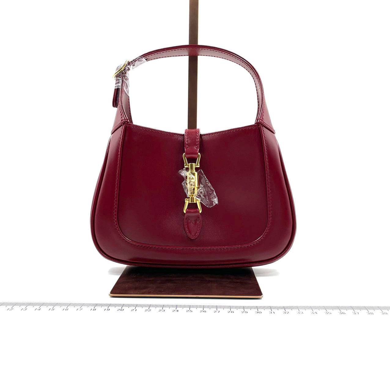 Gucci Jackie 1961 Mini Burgundy Leather Bag with Strap Never Worn With Box