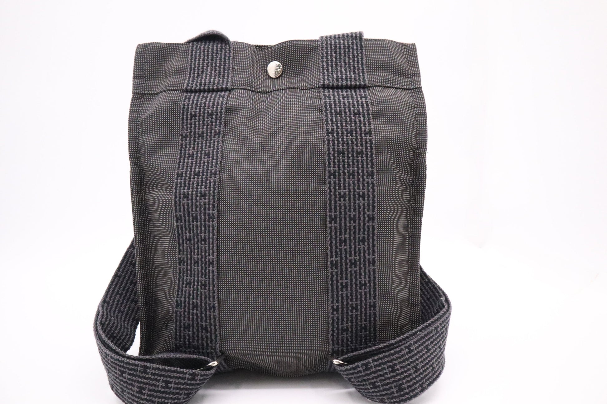 Hermes Herline Backpack in Grey Canvas