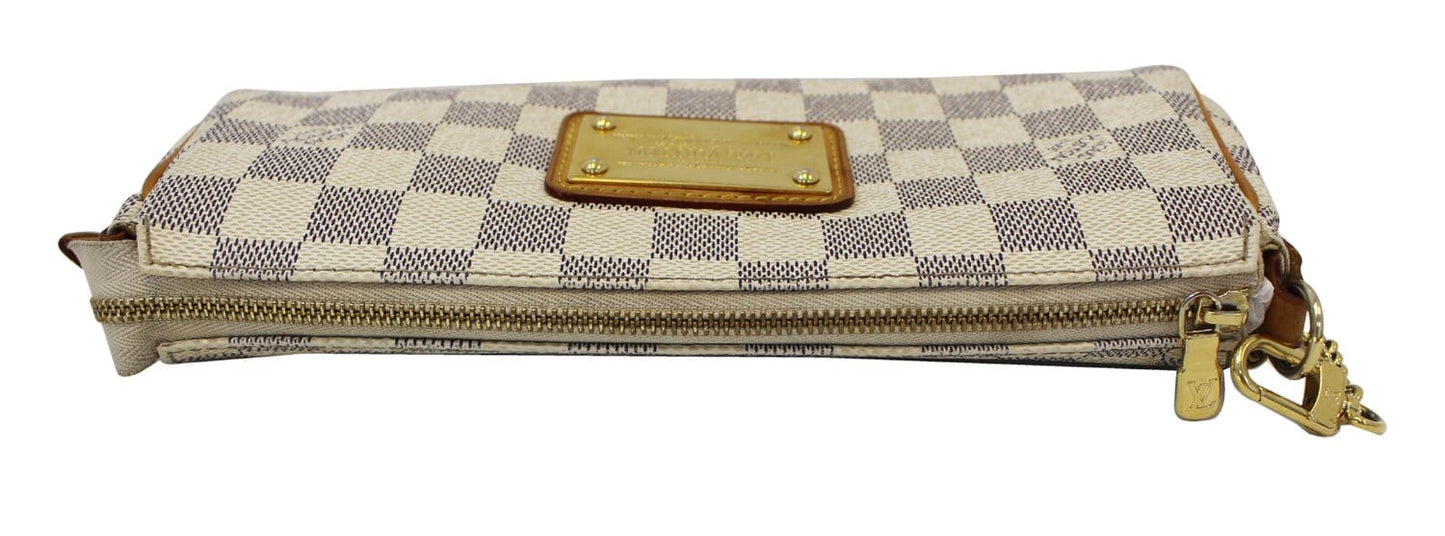 LOUIS VUITTON Damier Azur Eva Clutch Messenger Bag