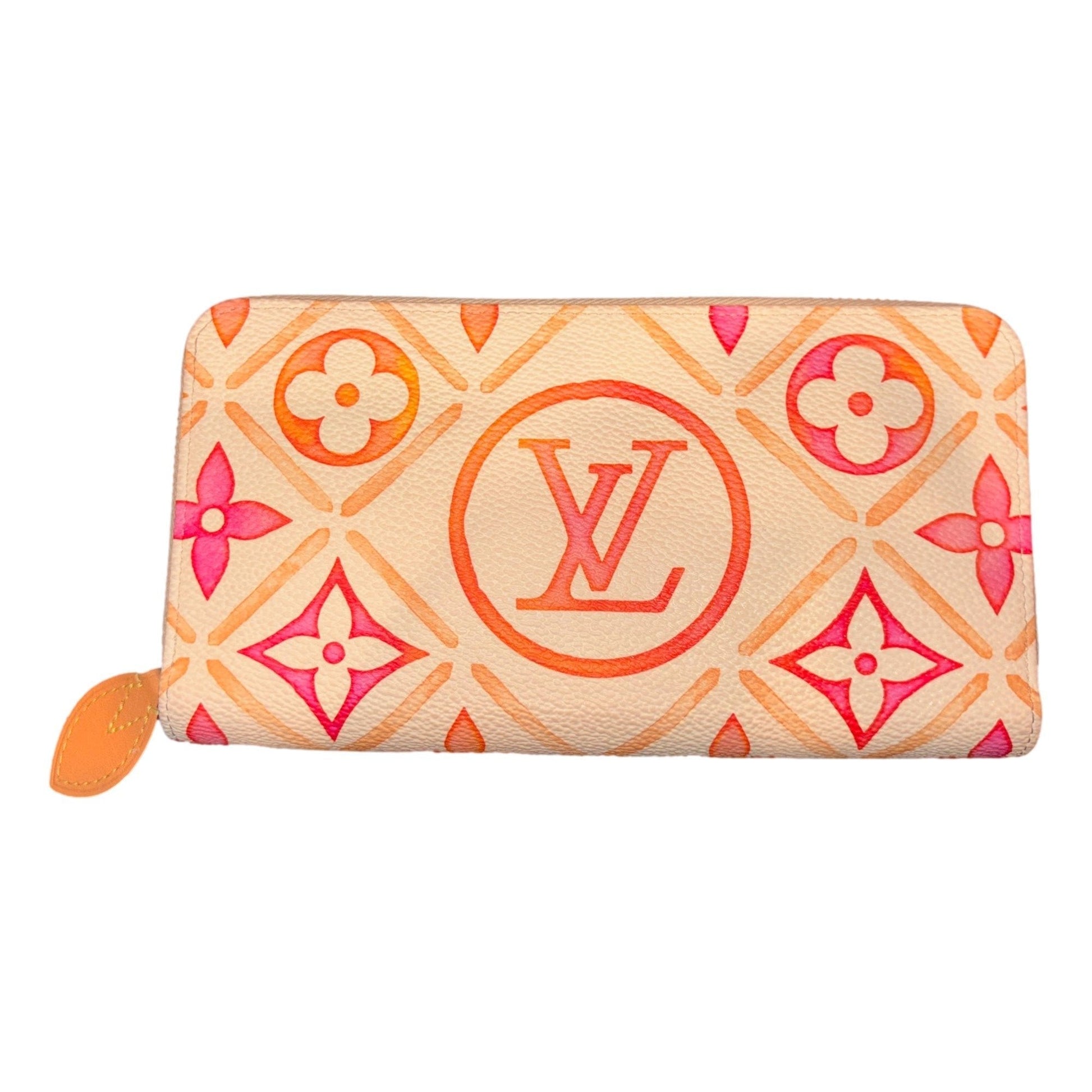 Louis Vuitton By The Pool Monogram Giant Zippy Long Wallet Coral