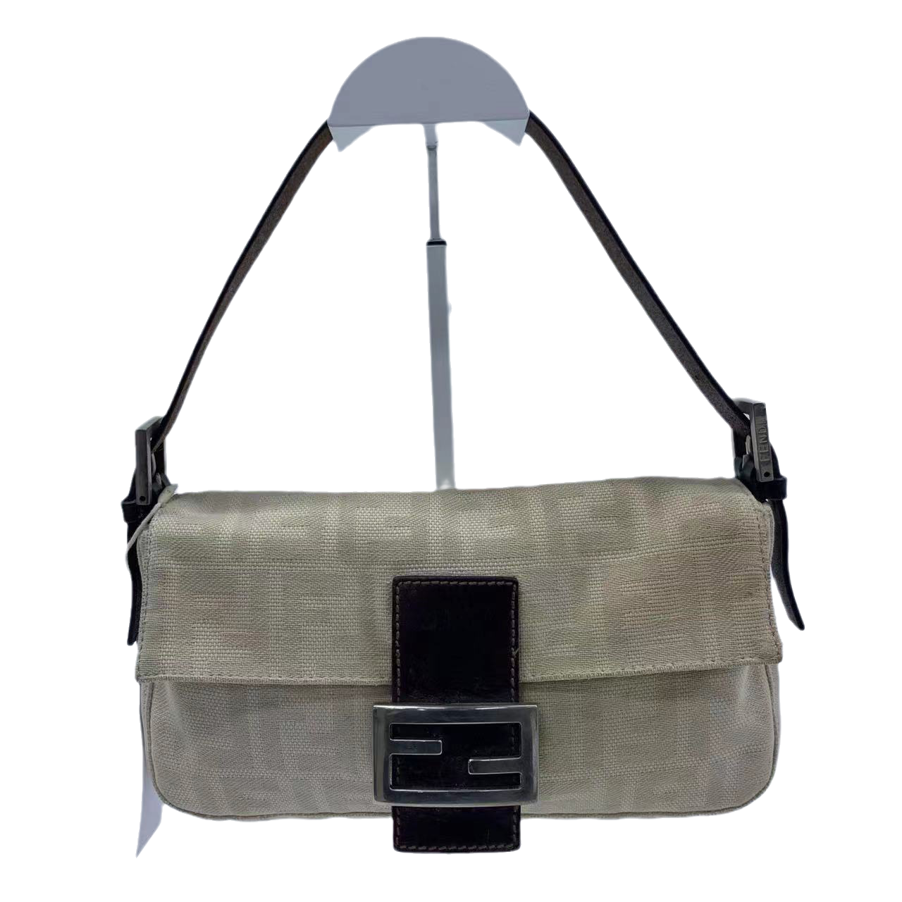 Fendi Baguette Beige Zucca Print Shoulder bag