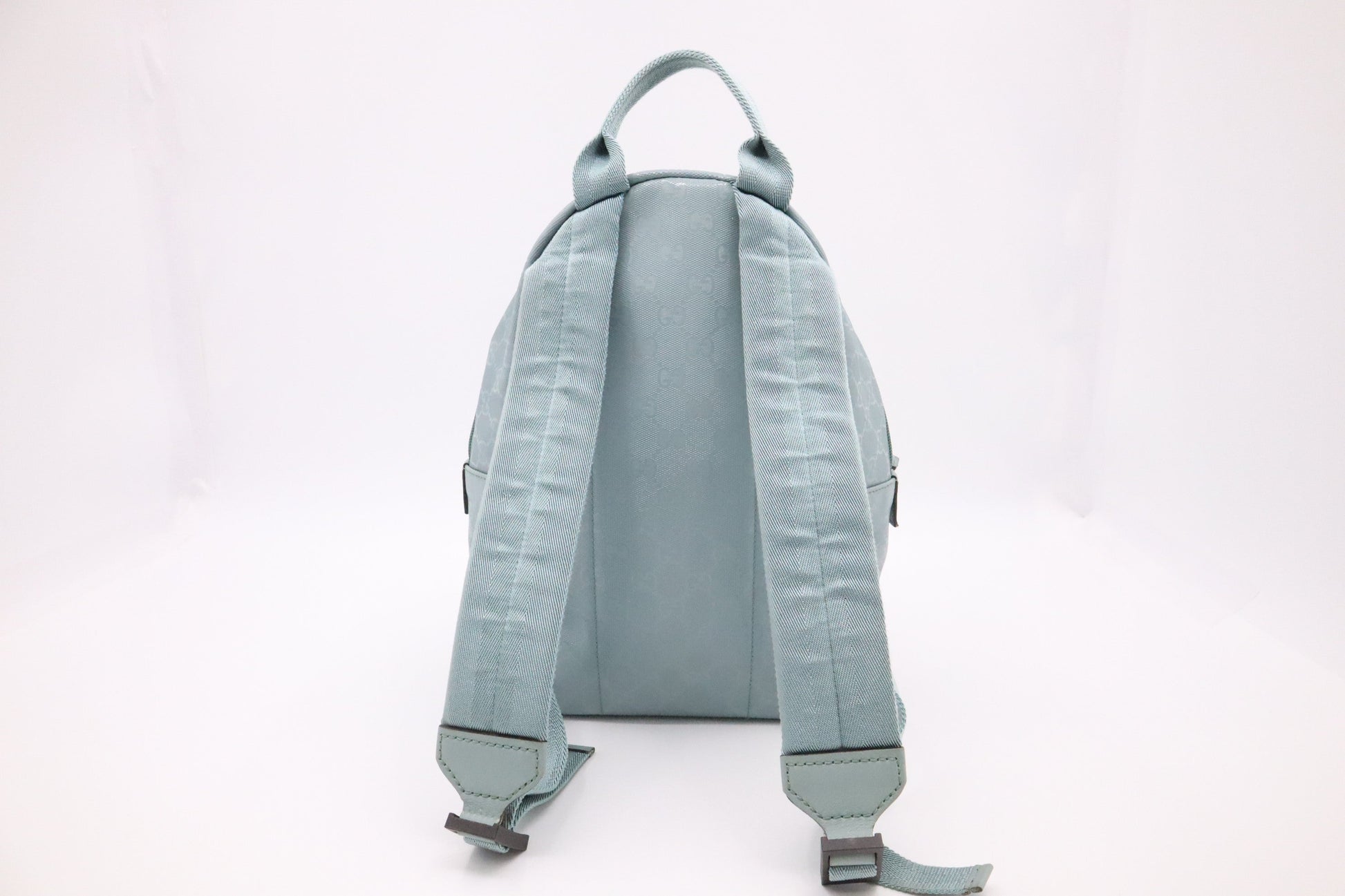 Gucci Backpack in Light Blue Coated Canvas
