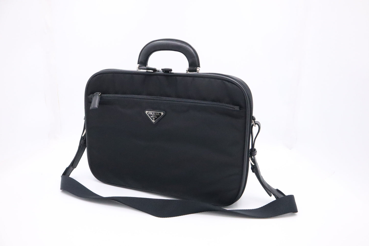 Prada Business Bag in Black Nylon Canvas