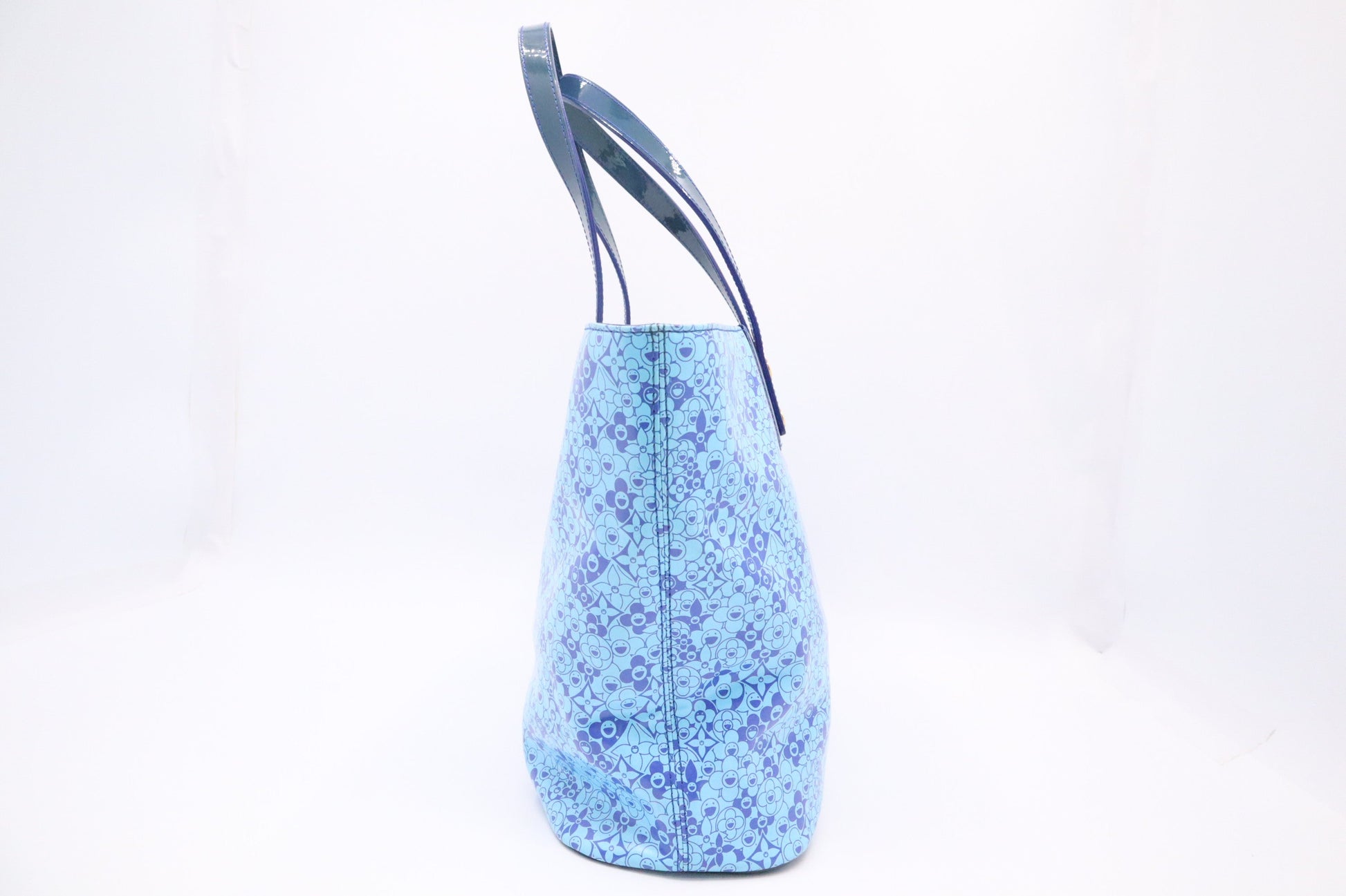 Louis Vuitton Cosmic Blossom Tote in Blue Vinyl Canvas