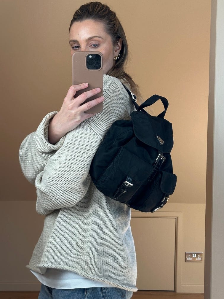 Prada Nylon Small Backpack - Black