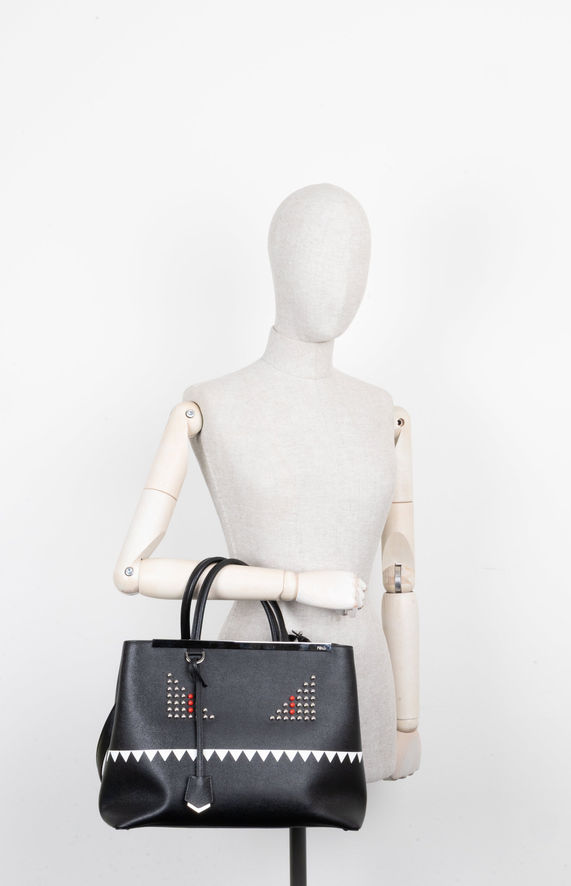 FENDI Medium Monster 2Jours Bag Black