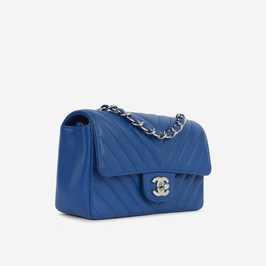 Chanel Mini Rectangular - Blue Chevron
