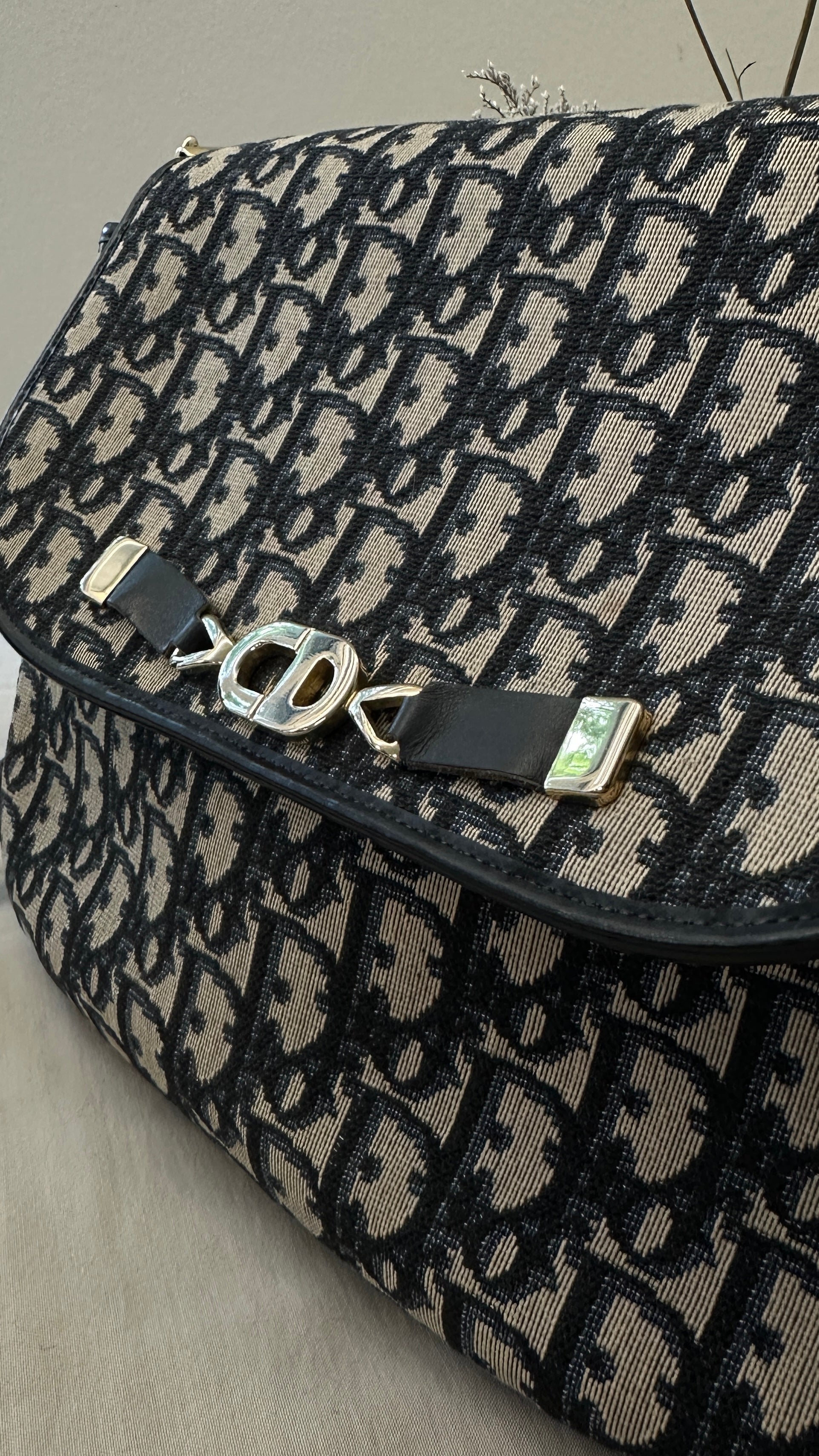 CHRISTIAN DIOR Oblique Bag Blue