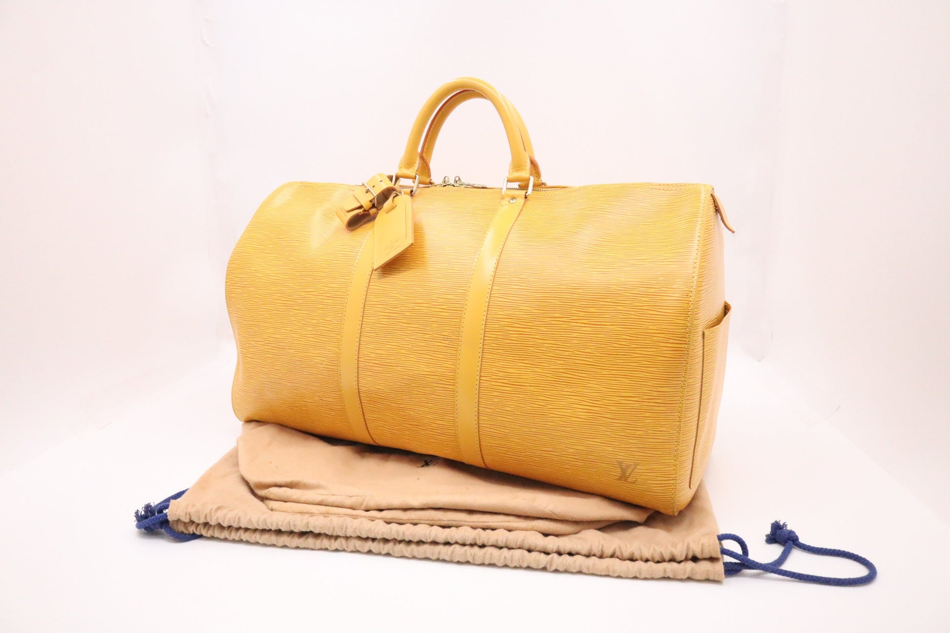 Louis Vuitton Keepall 50 in Yellow Epi Leather