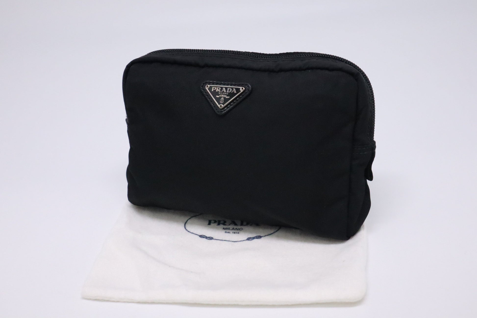 Prada Pouch in Black Nylon Canvas