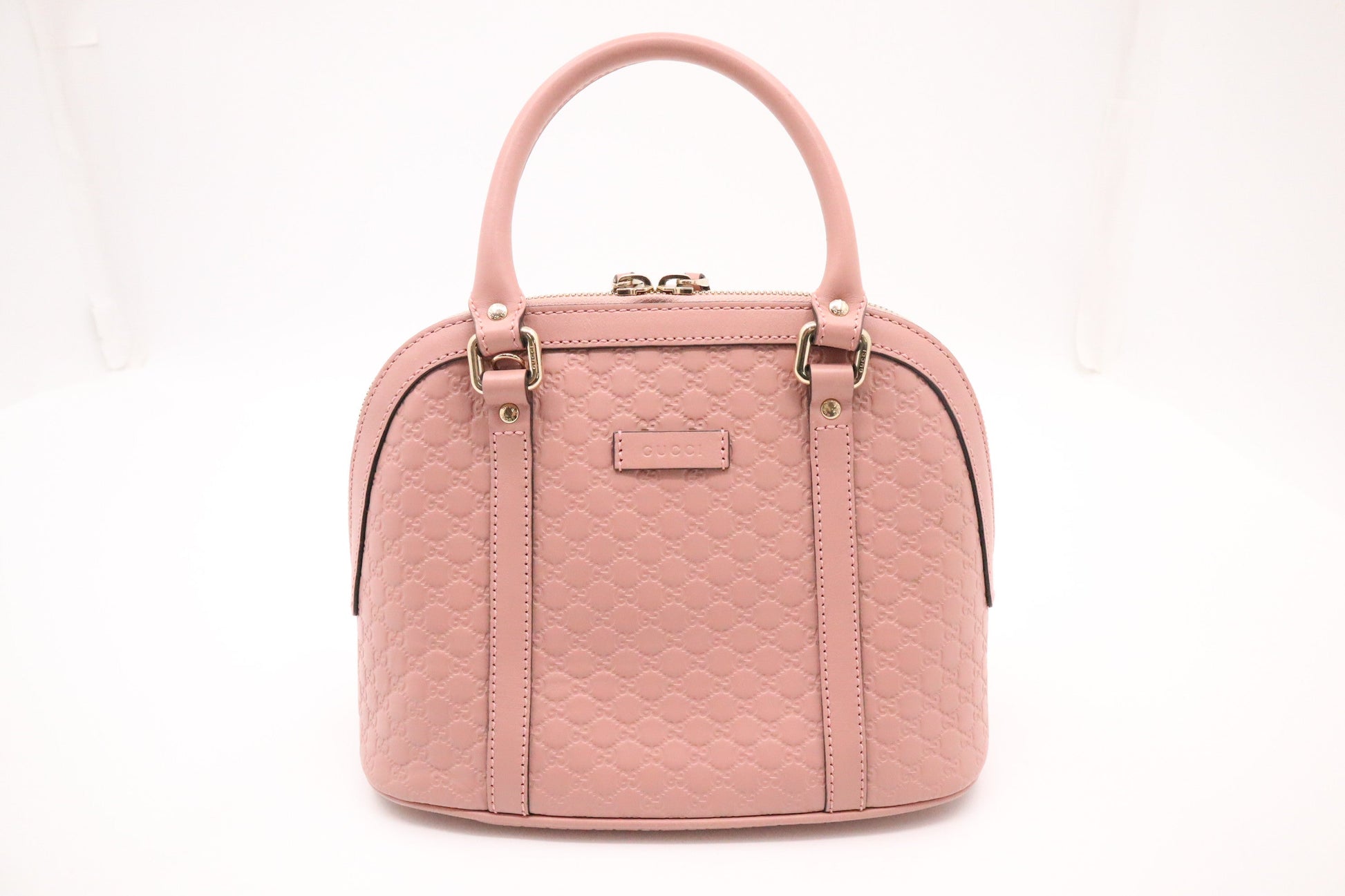 Gucci Mini Dome Bag in Blush Pink Microguccissima Leather