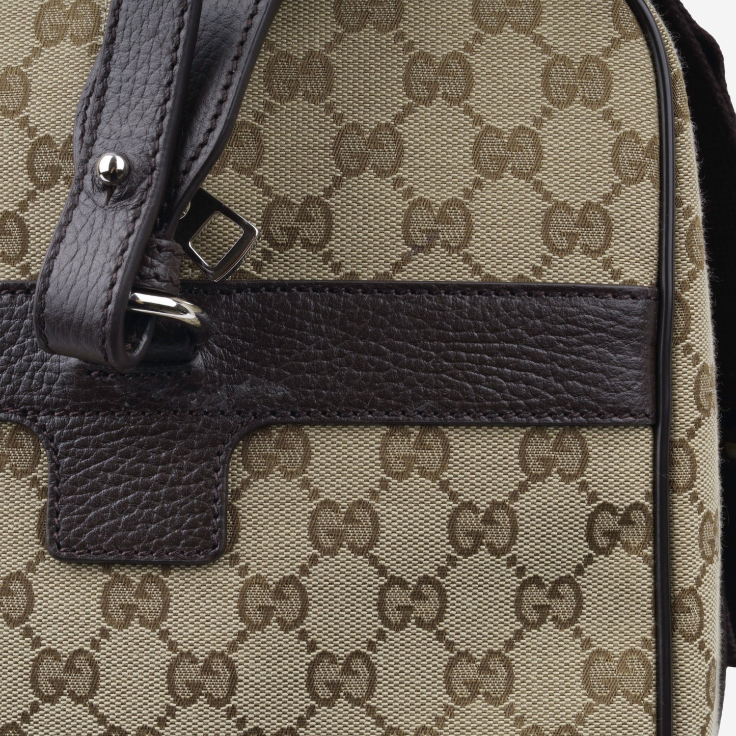 Gucci Monogram Twist Chain Leather Shoulder Bag