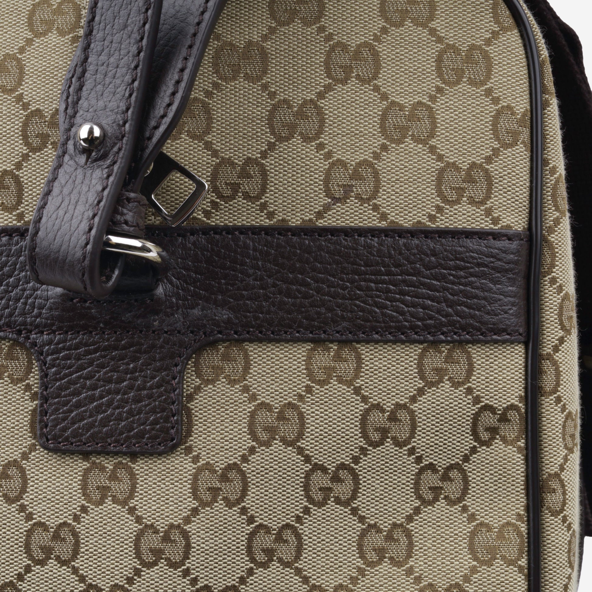 Gucci Monogram Twist Chain Leather Shoulder Bag