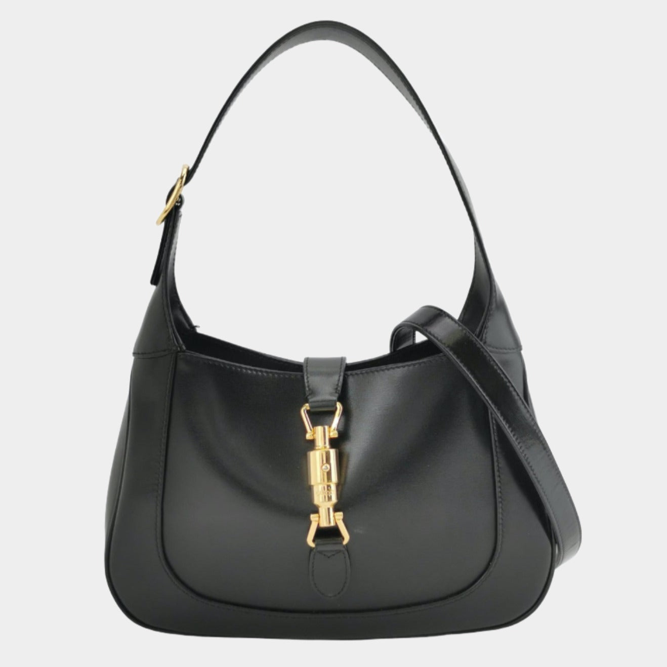 Gucci Jackie 1961 Black Leather Bag with Adjustable Strap Never Worn