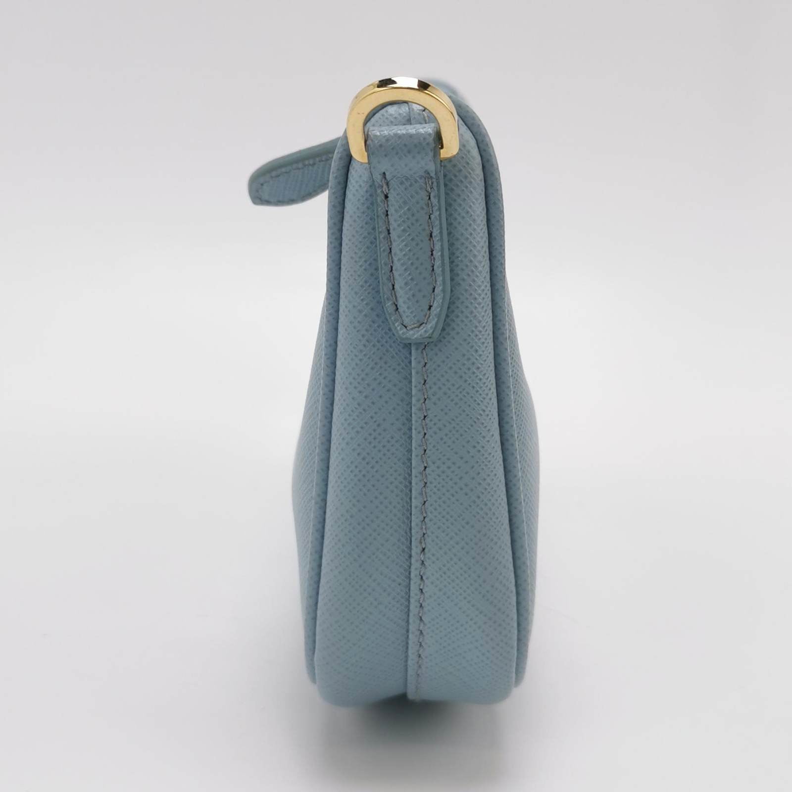 Prada Re-edition 2005 Saffiano Mini Blue Hobo Crossbody Bag