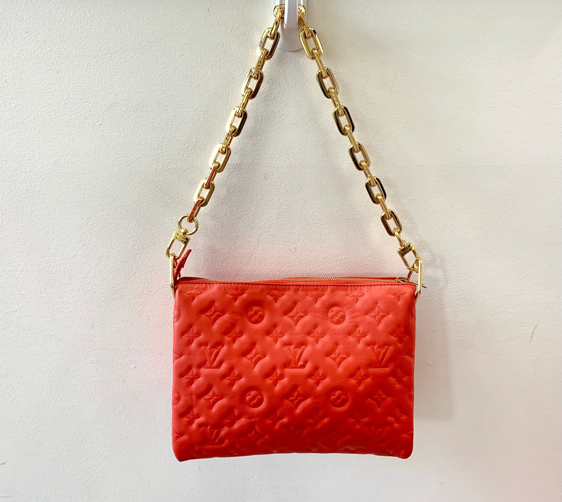 LOUIS VUITTON COUSSIN LEATHER EMBOSSED CROSSBODY BAG