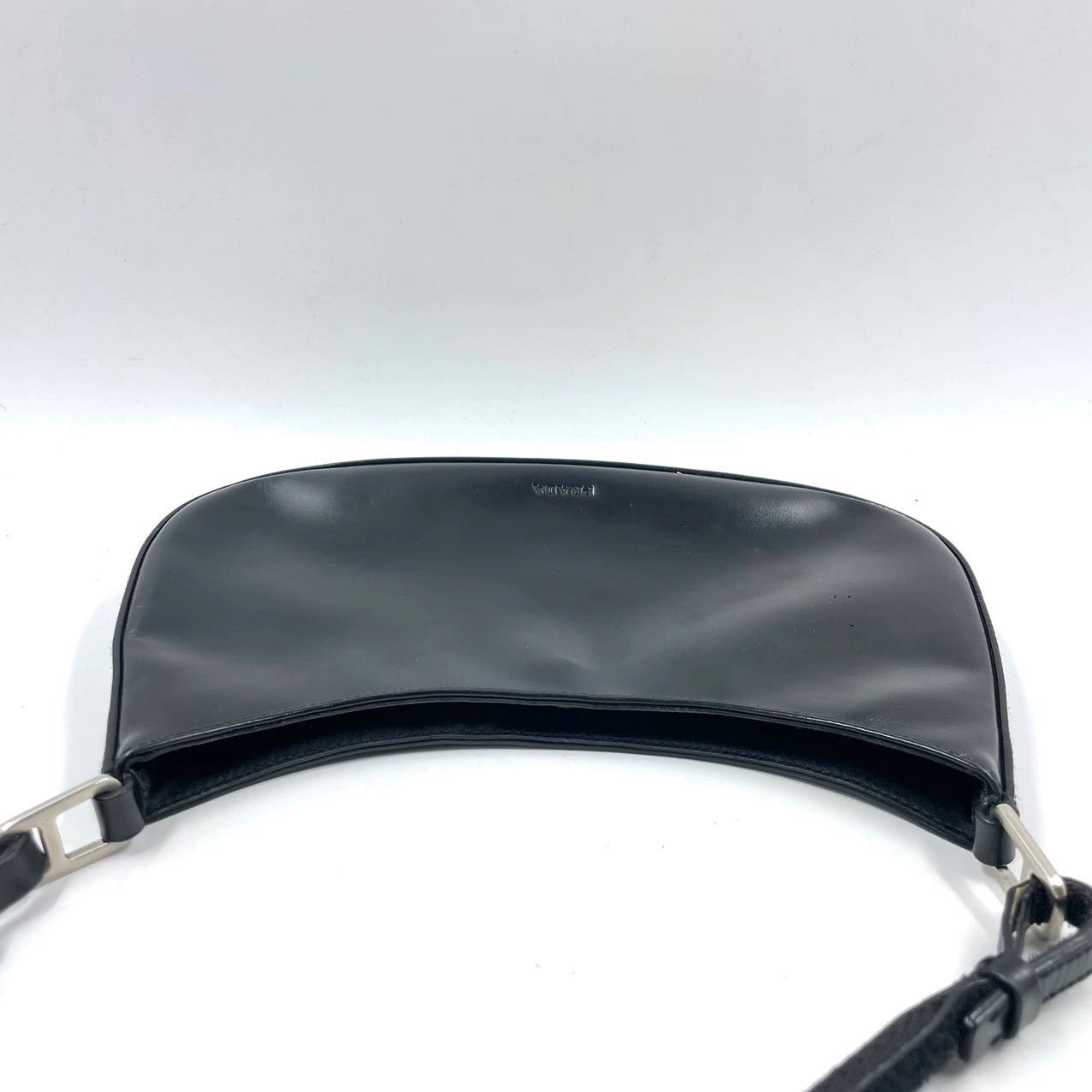 Prada Cleo Black Leather Silver Hardware