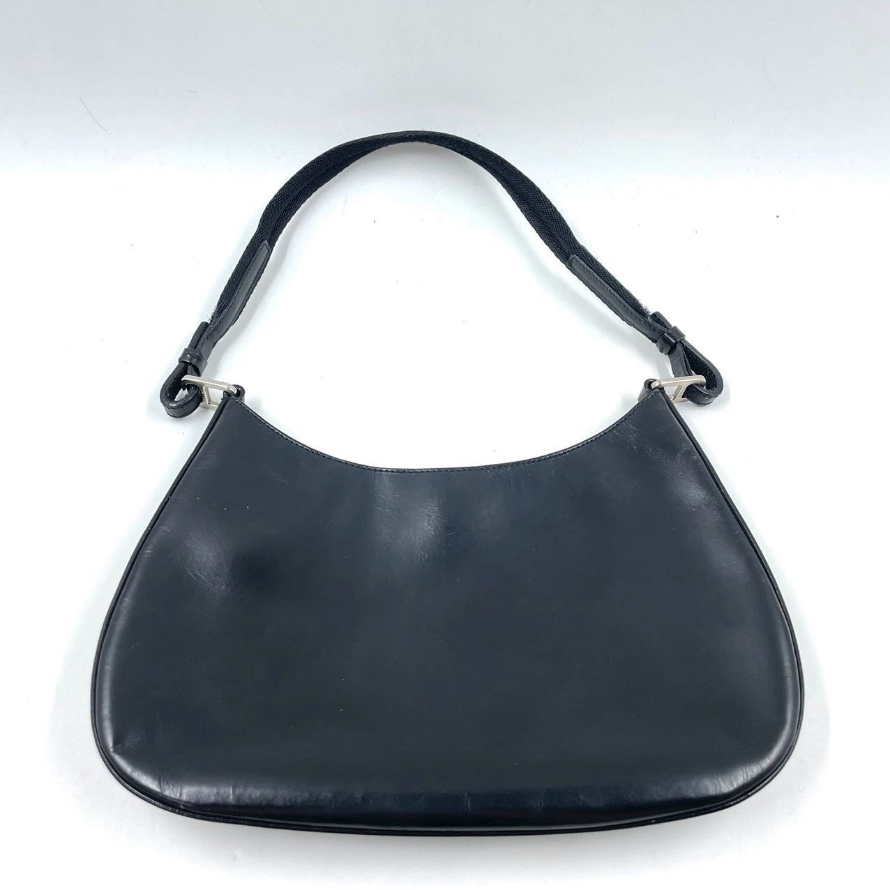 Prada Cleo Black Leather Silver Hardware