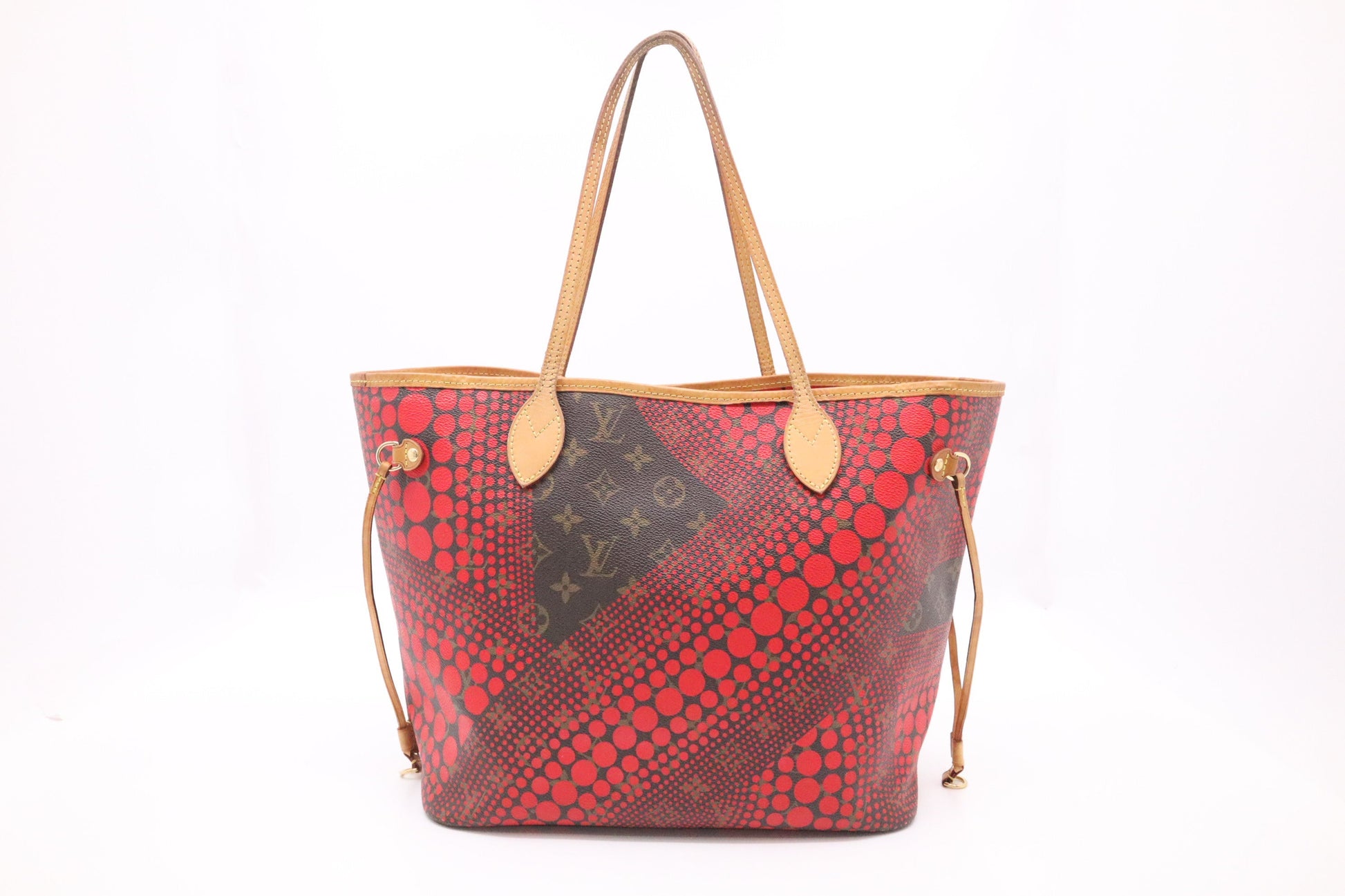Louis Vuitton x Yayoi Kusama Rouge Neverfull MM in Monogram Waves Canvas