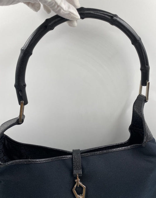 Gucci Jackie Leather Canvas Shoulder Bag Style 3