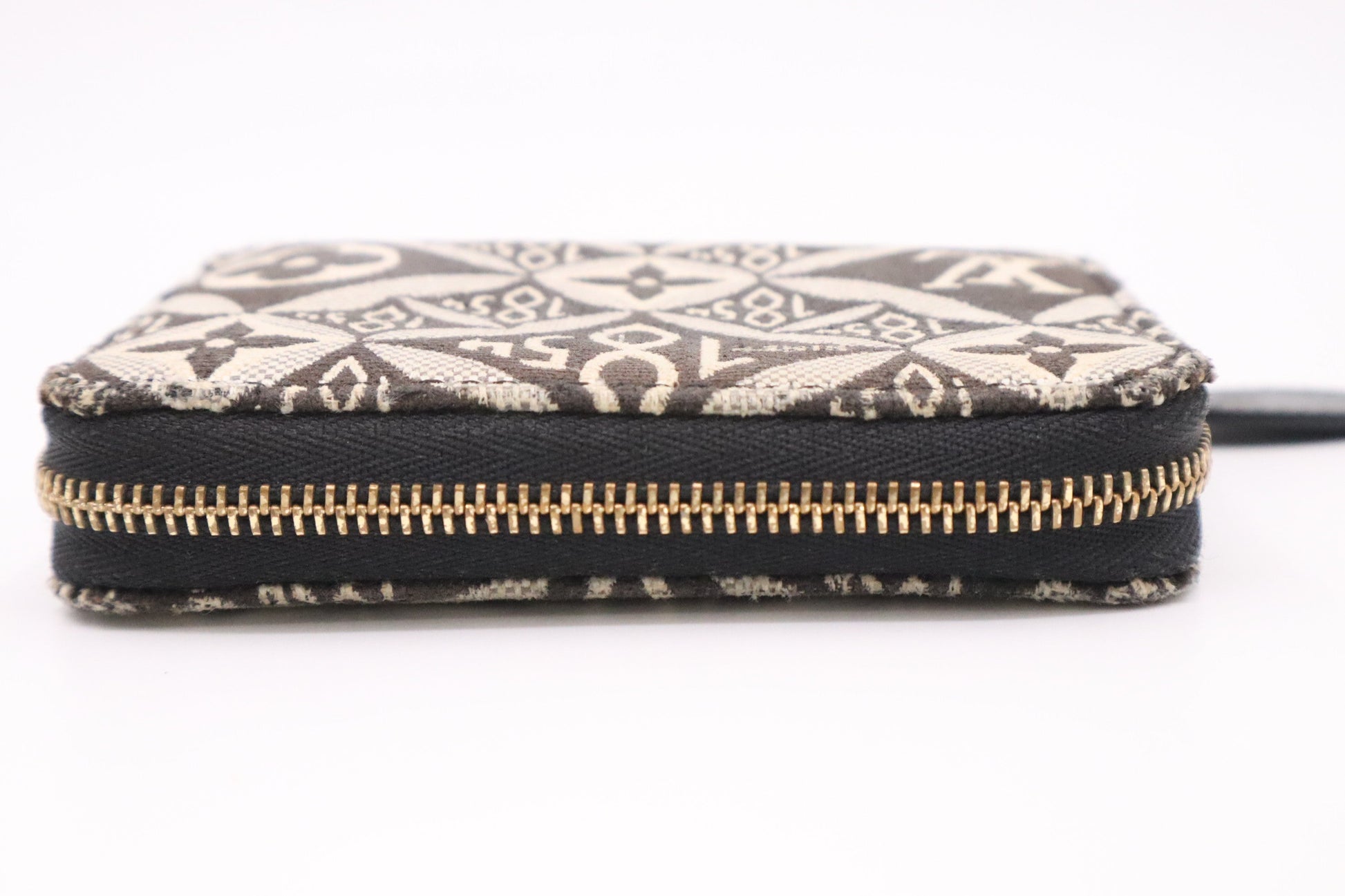 Louis Vuitton Compact Zippy in Black Since 1854 Jacquard Canvas