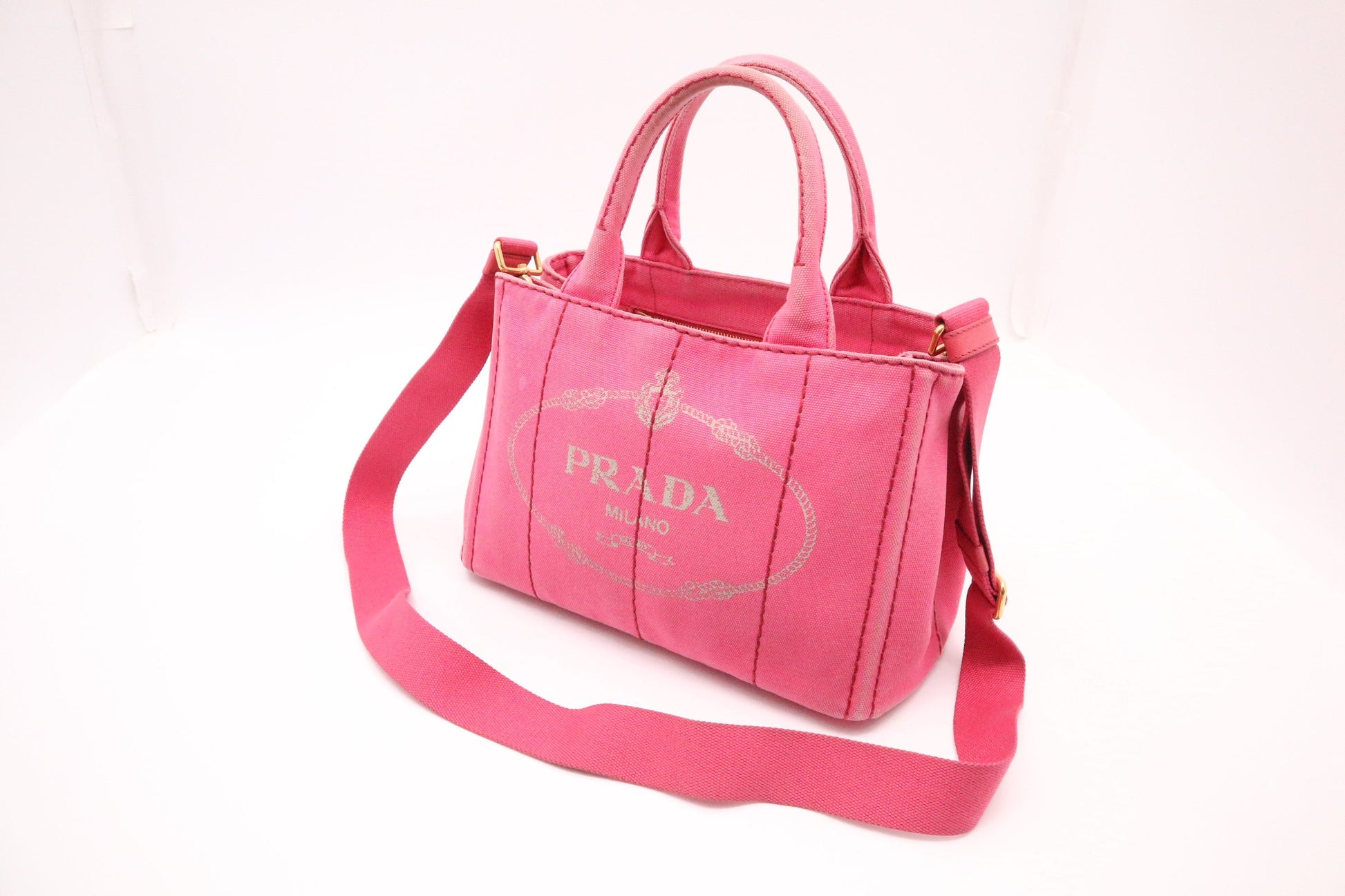 Prada Canapa in Pink Canvas