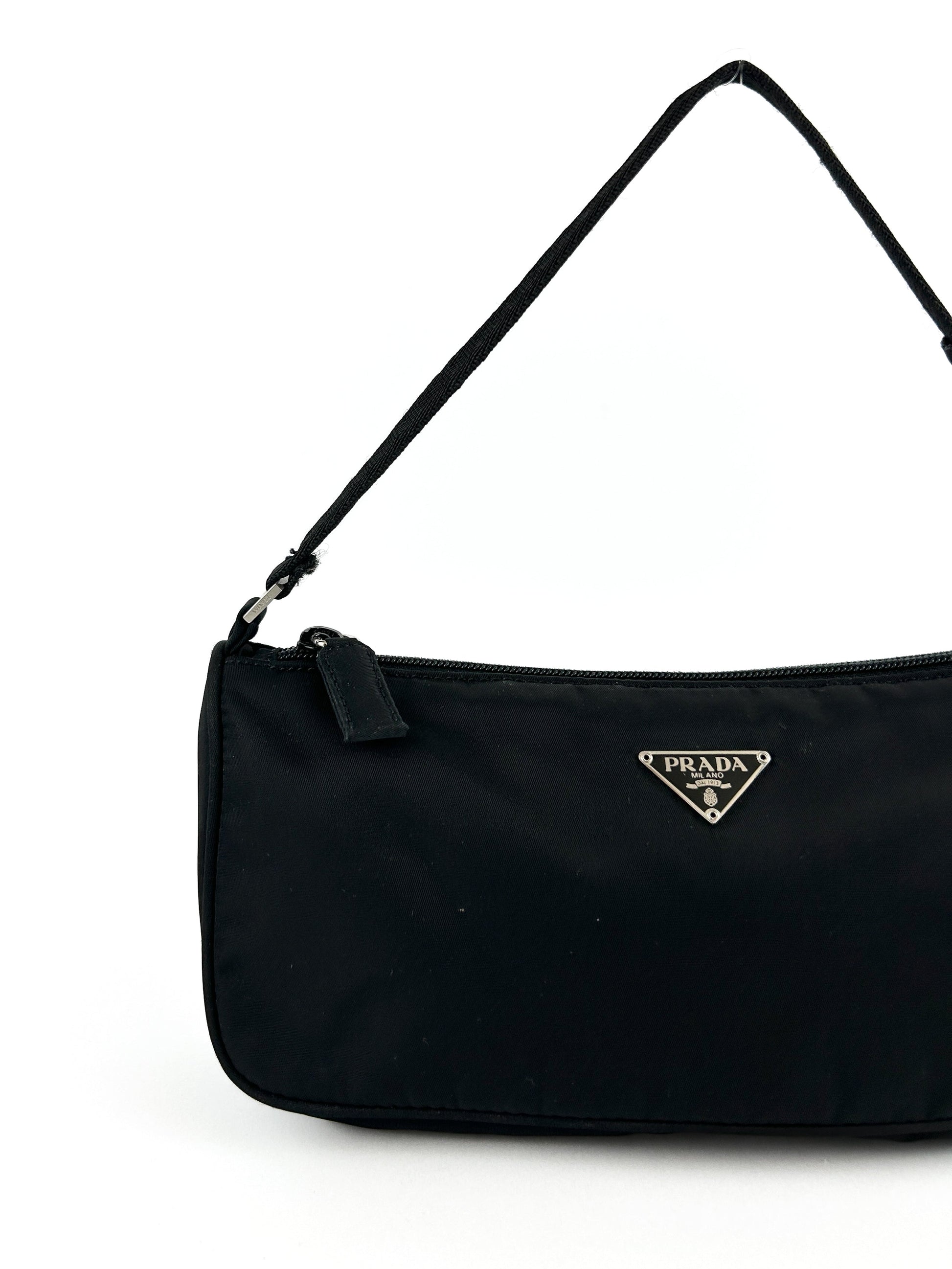 Prada Milano Nylon Black Shoulder Bag
